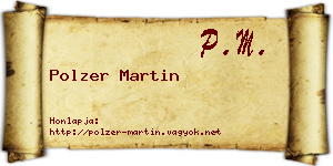 Polzer Martin névjegykártya